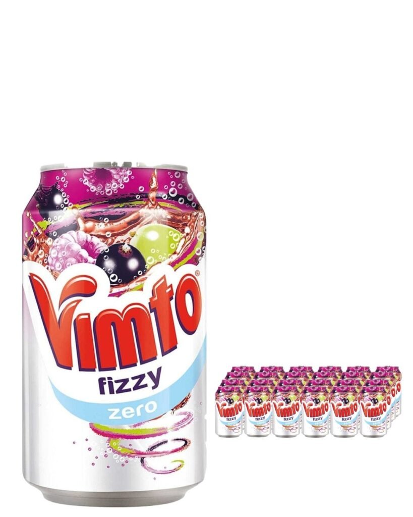 Vimto NAS Fizzy Fruity Soft Drink Can 24 x 330 ml
